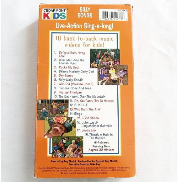 Cedarmont Silly Songs (VHS, 1995) Kids Video Little David 30 Minutes Sing Along - Picture 3 of 3